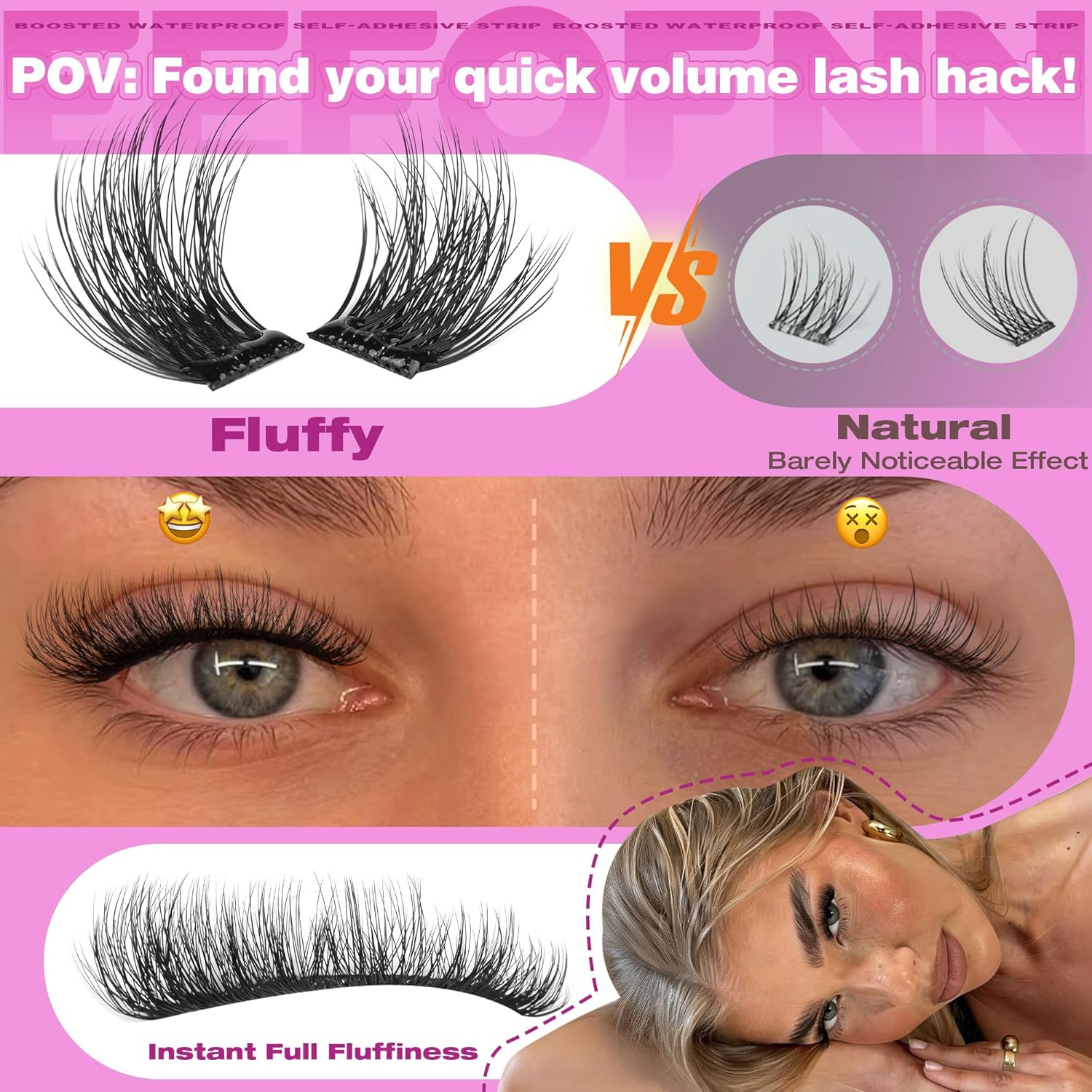 Fluffy vs natural lash styles — Kovelle