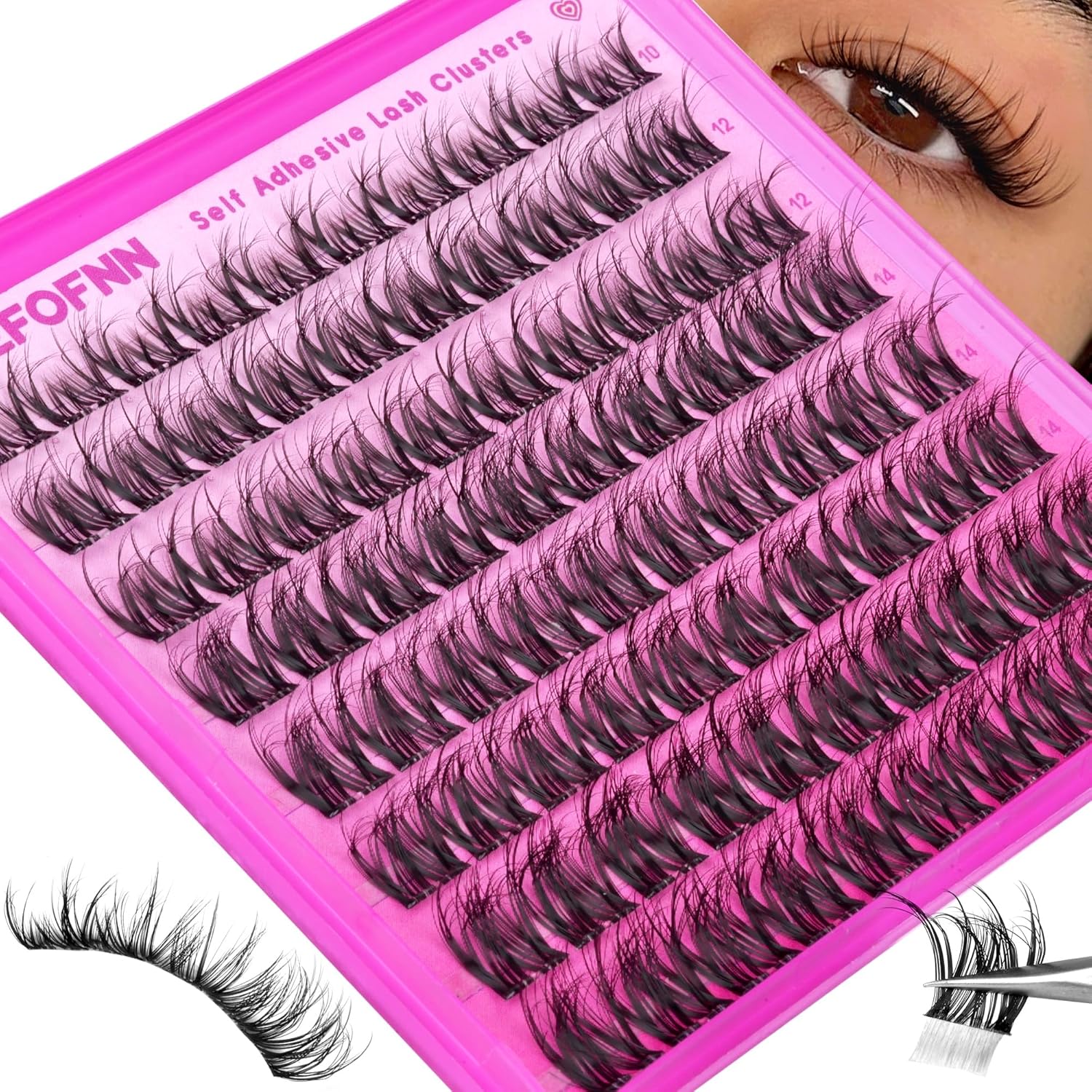 Kovelle Self-Adhesive Spider lash clusters — hero